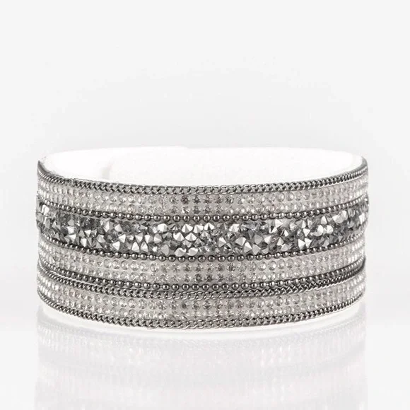 White Rock Band Bracelet - Picture 1 of 8